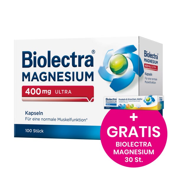 Biolectra MAGNESIUM 400 mg ultra Kapseln 100 St