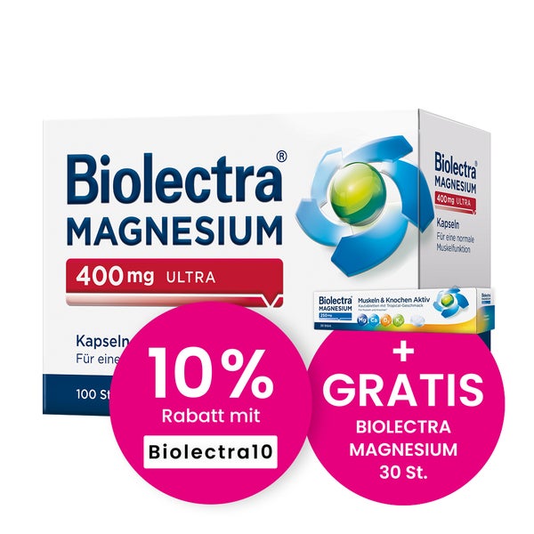 Biolectra MAGNESIUM 400 mg ultra Kapseln 100 St