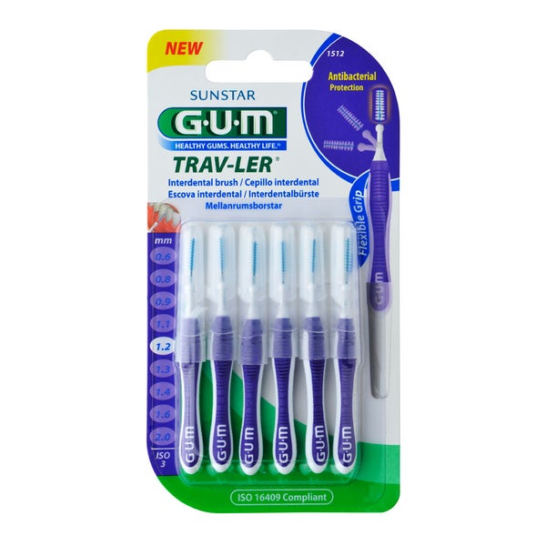 GUM Trav-ler 1,2mm Kerze lila Interdenta 6 St