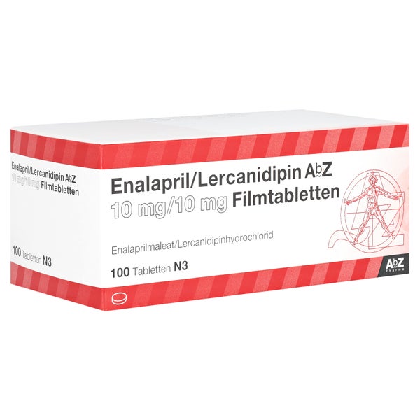 ENALAPRIL/Lercanidipin AbZ 10 mg/10 mg Filmtabl. 100 St