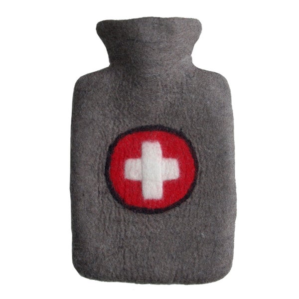 Wärmflasche Klassik 1,8 l mit Filzbezug Kreuz 1 St