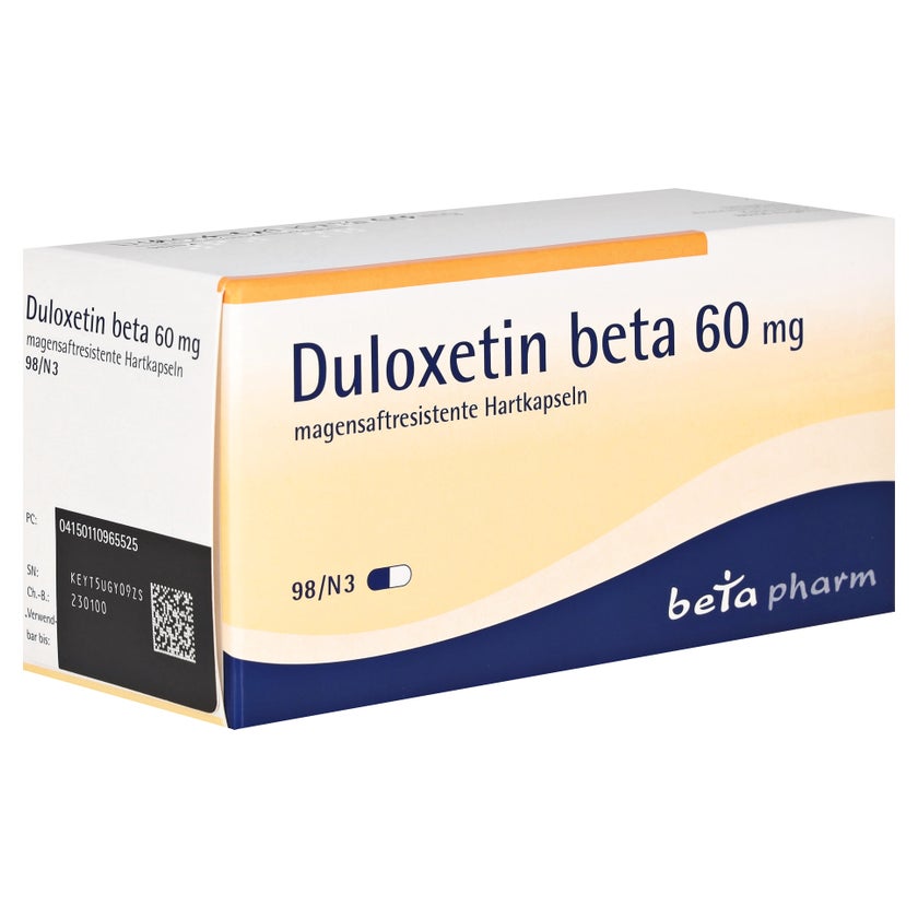 DULOXETIN beta 60 mg magensaftresistente Hartkaps. 98 St