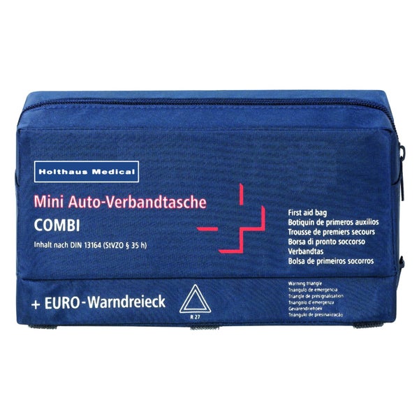 Holthaus Medical Mini Verbandtasche Auto COMBI, gefüllt nach DIN 13164, blau 1 St