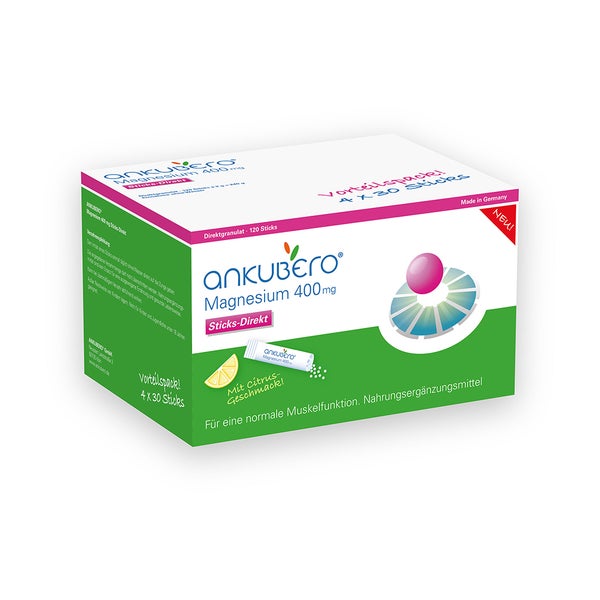 ANKUBERO Magnesium 400 mg Sticks Direkt 120X2 g