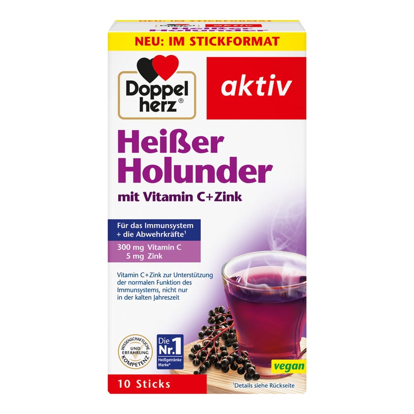 Doppelherz aktiv Heißer Holunder mit Vitamin C + Zink 10 St