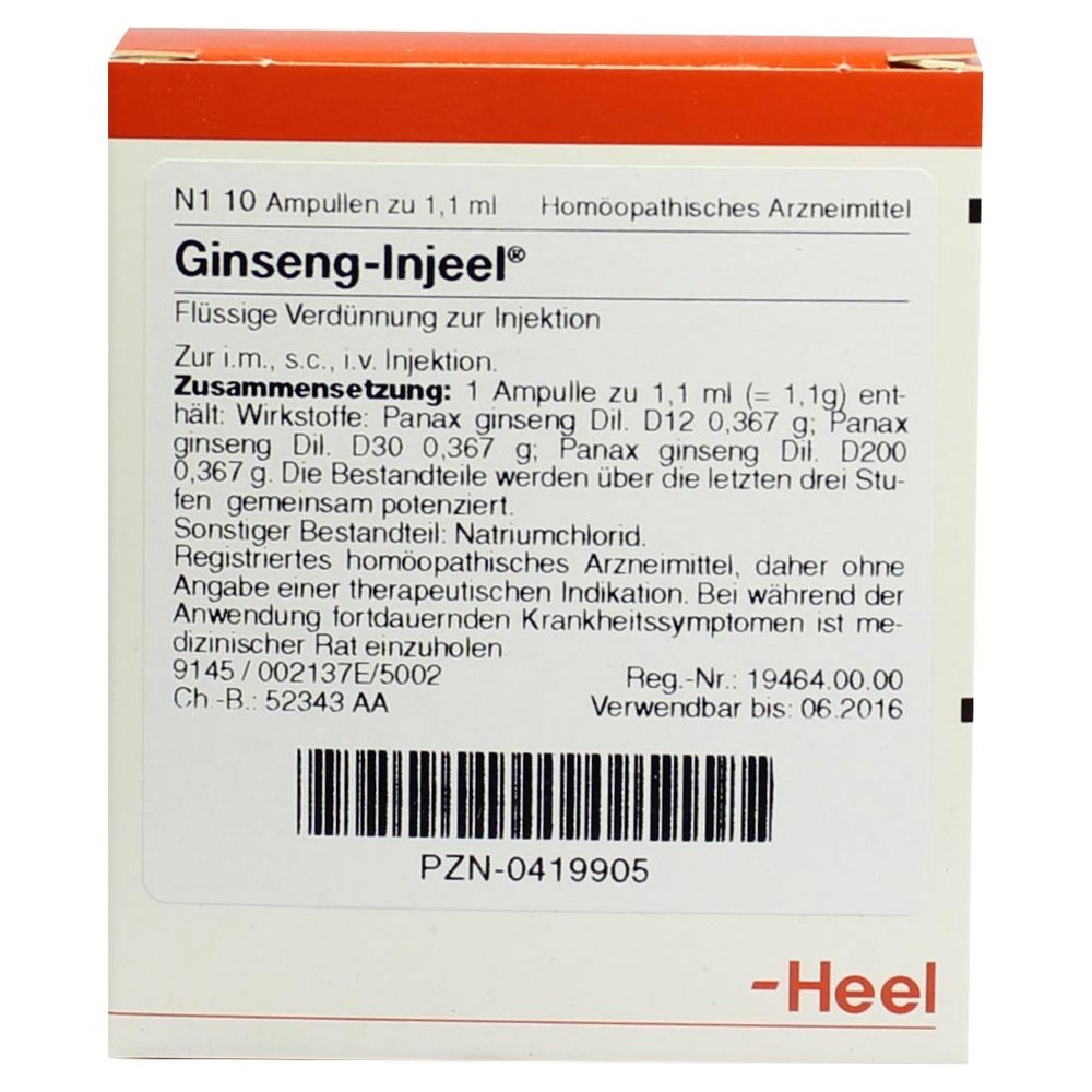 Ginseng Injeel Ampullen 10 St