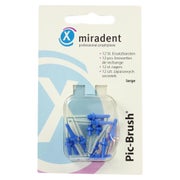 Produktabbildung: Miradent Interdentalbürsten Pic-Brush Ersatzbürsten large blau 12 St