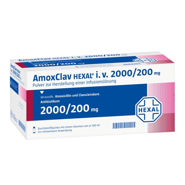 AMOXCLAV HEXAL i.v.2000/200 mg 10 St