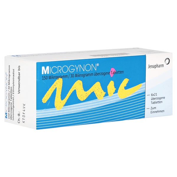 Microgynon 21 Überzogene Tabletten 6X21 St