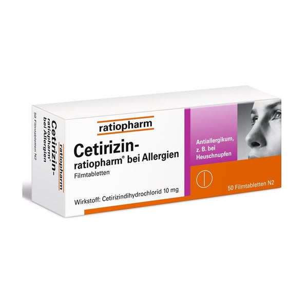 Cetirizin ratiopharm 10 mg Allergietabletten 50 St