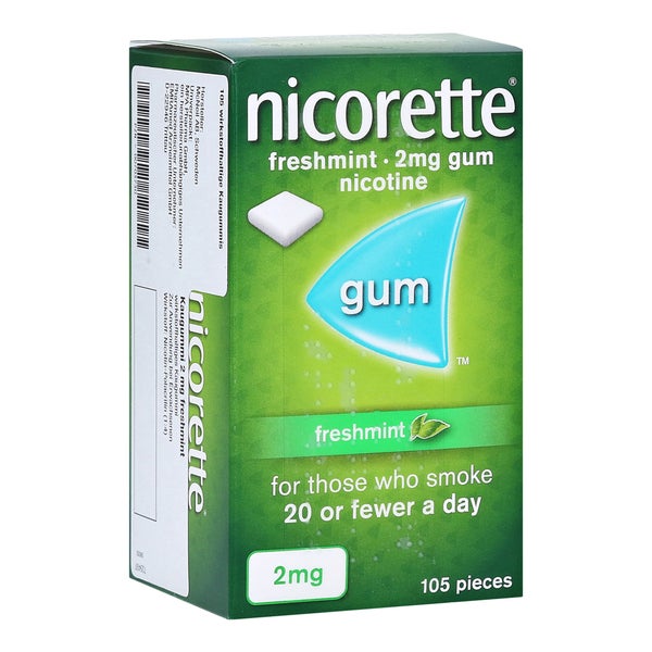 Nicorette Kaugummi 2 mg freshmint - Reimport 105 St