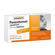 Produktabbildung: Paracetamol ratiopharm 250 mg 10 St