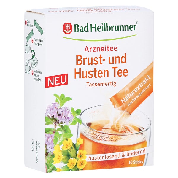 BAD Heilbrunner Brust- und Husten Tee ta 10X1,2 g