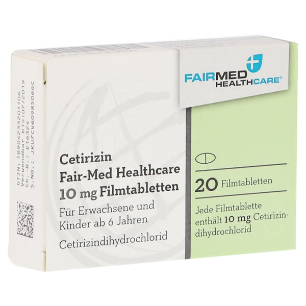 Cetirizin Fair-med Healthcare 10 mg Film 20 St