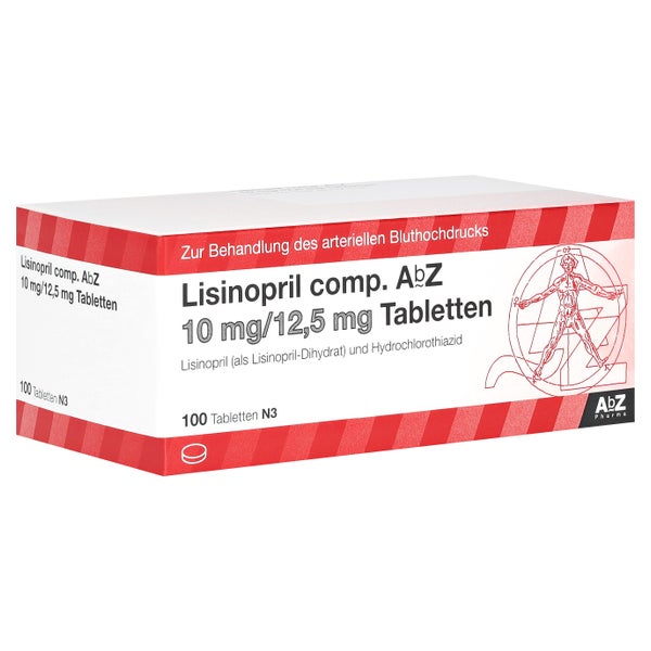 LISINOPRIL comp. AbZ 10/12,5 mg Tabletten 100 St