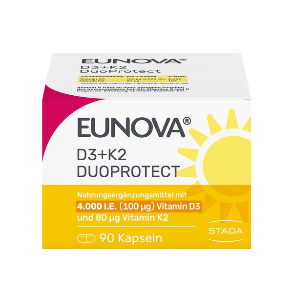 EUNOVA DuoProtect Vitamin D3+K2 4000IE/80UG 90 St