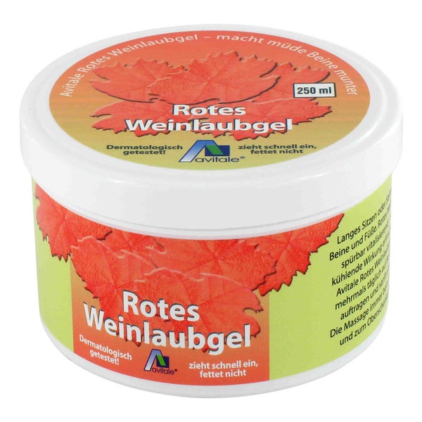 Avitale Rotes Weinlaubgel 250 ml