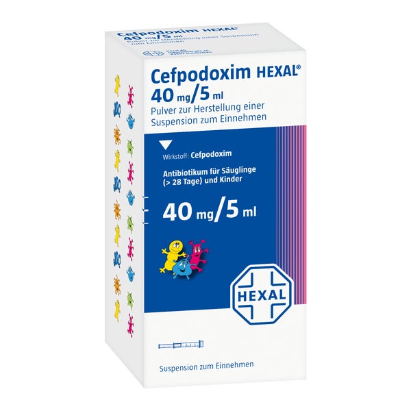 CEFPODOXIM HEXAL 40 mg/5 ml Pulv.z.Susp.-Herstell. 2X100 ml