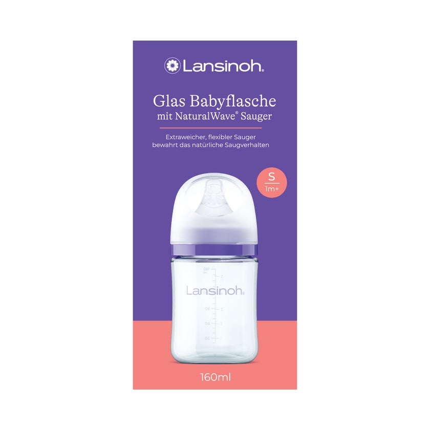 Lansinoh Glas Weithalsflasche 160 ml 1 St