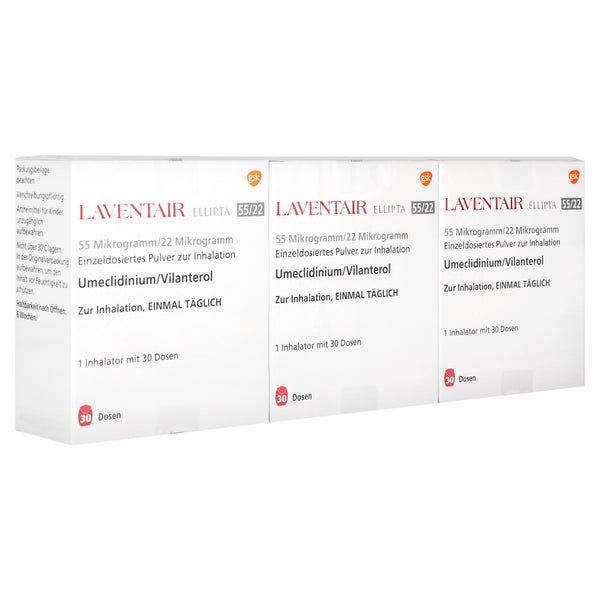 LAVENTAIR ELLIPTA 55 µg/22 µg einzeld.P.z.Inh.30ED 3 St