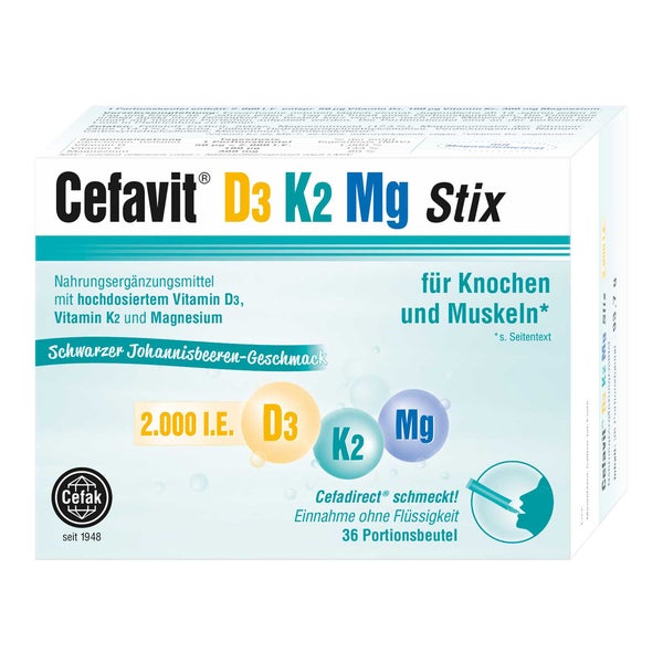 Cefavit D3 K2 Mg 2.000 I.E. Stix Granula 36 St