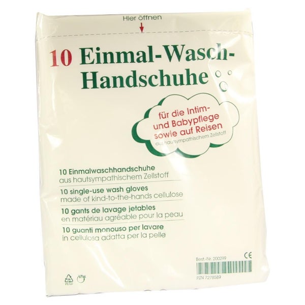 Waschhandschuhe Einmal 10 St