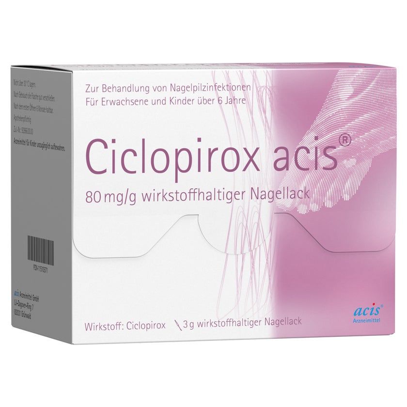 Ciclopirox acis 80 mg/g wirkstoffhalt.Na 3 g