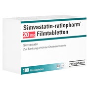 SIMVASTATIN-ratiopharm 20 mg Filmtabletten 100 St