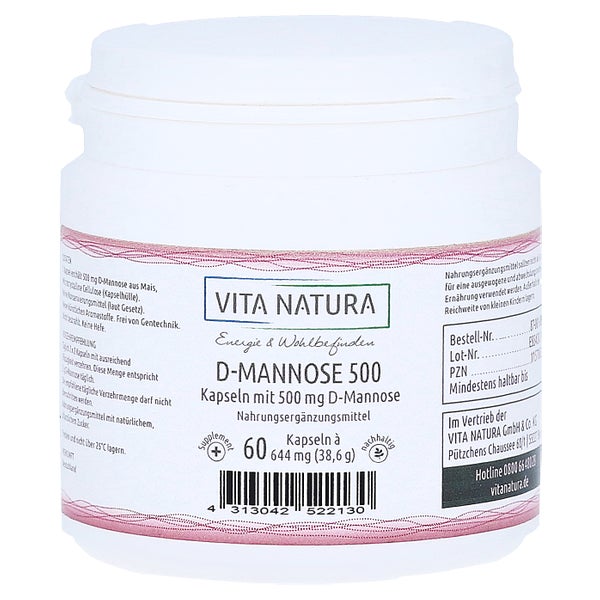 D-mannose Kapseln 500 mg 60 St
