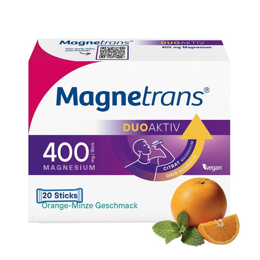 Magnetrans duo-aktiv 400mg Magnesium Direktgranulat-Sticks 20 St