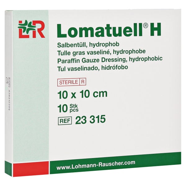 Lomatuell H Salbentüll 10x10 cm steril 10 St