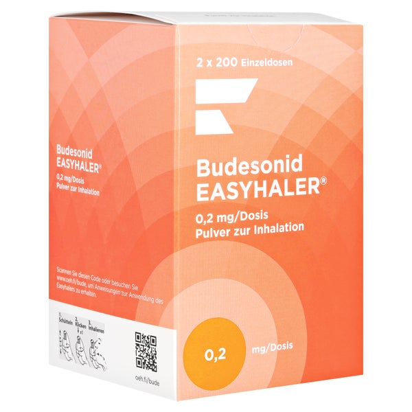 BUDESONID Easyhaler 0,2 mg/Dosis 2x200 ED P.z.Inh. 2 St