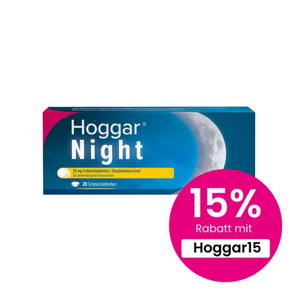 Hoggar Night 25 mg Doxylamin Schlaf-Schmelztabletten 20 St