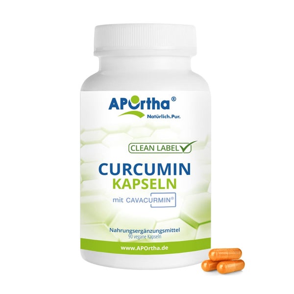 APOrtha® Curcumin-Kapseln mit CAVACURMIN® Curcuma-Extrakt - vegane Kapseln 90 St