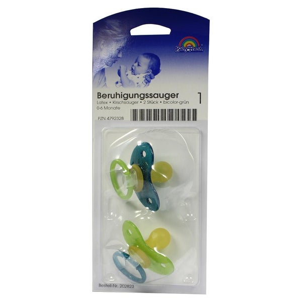Beruhigungssauger Kirschsauger Latex 0-6 Monate bicolor 2 St