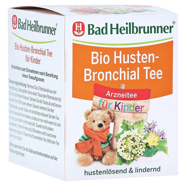 BAD Heilbrunner Bio Husten-Bronchial Tee 8X1,5 g