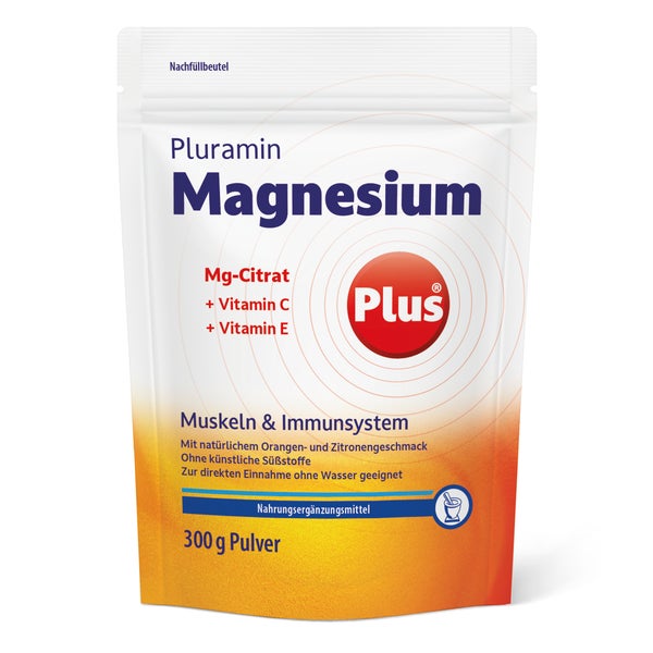 Pluramin Magnesium plus Pulver Nachfüllbeutel 300 g