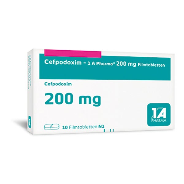 CEFPODOXIM-1A Pharma 200 mg Filmtabletten 10 St