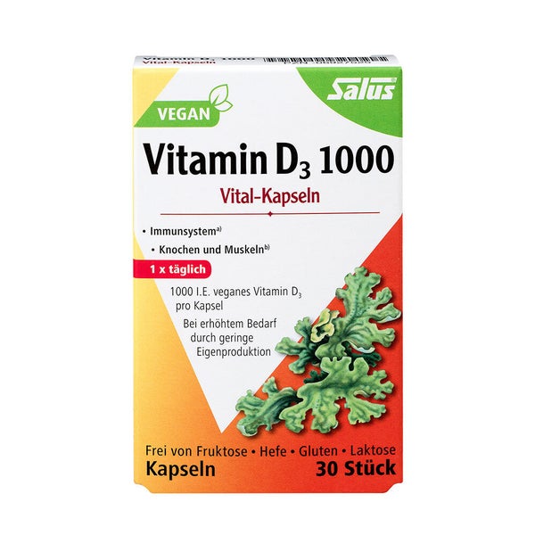 Vitamin D3 1000 vegan Vital-Kapseln Salu 30 St