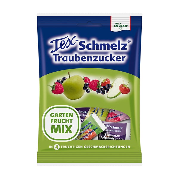 Tex-Schmelz Traubenzucker Gartenfrucht-Mix 75 g