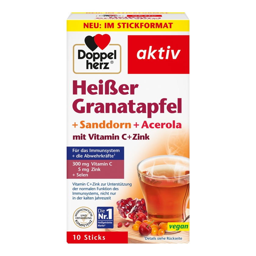Doppelherz aktiv Heißer Granatapfel + Sanddorn + Acerola 10 St