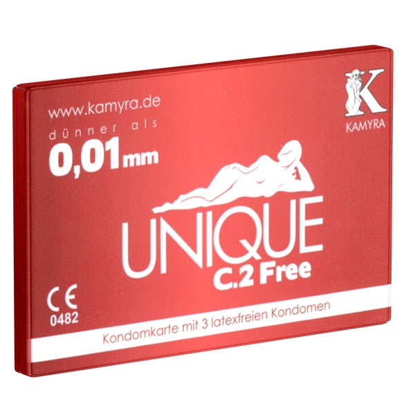 Unique Free Kondomkarte, 3 latexfreie Kondome, ultradünn (3 Kondome) 3 St