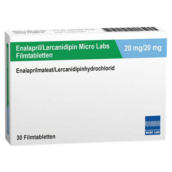 ENALAPRIL/Lercanidipin Micro Labs 20 mg/20 mg FTA 30 St