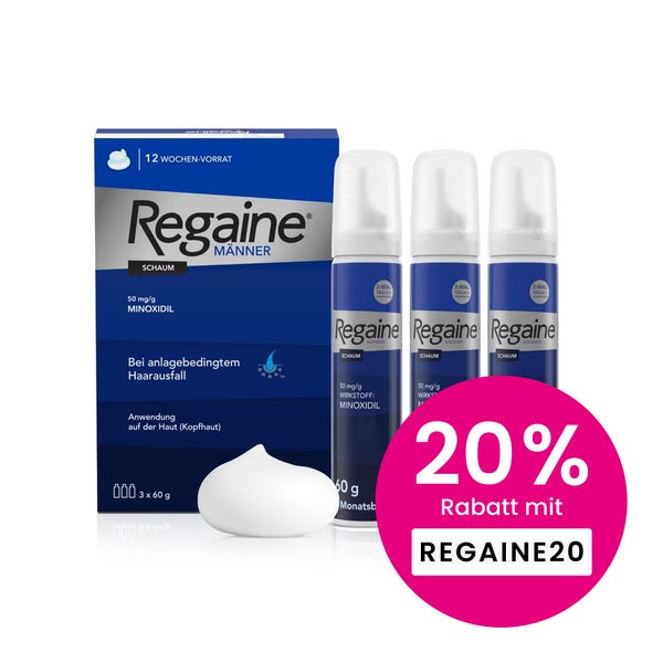 Regaine Männer Schaum mit Minoxidil 3X60 ml