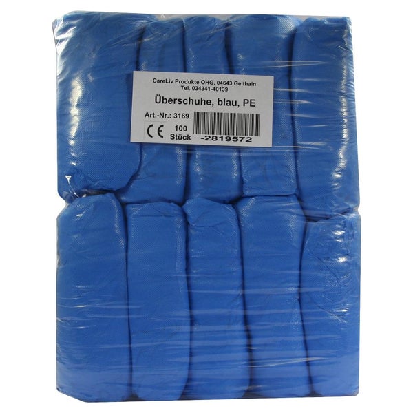 Überschuhe Einmal Kunststoff blau 100 St