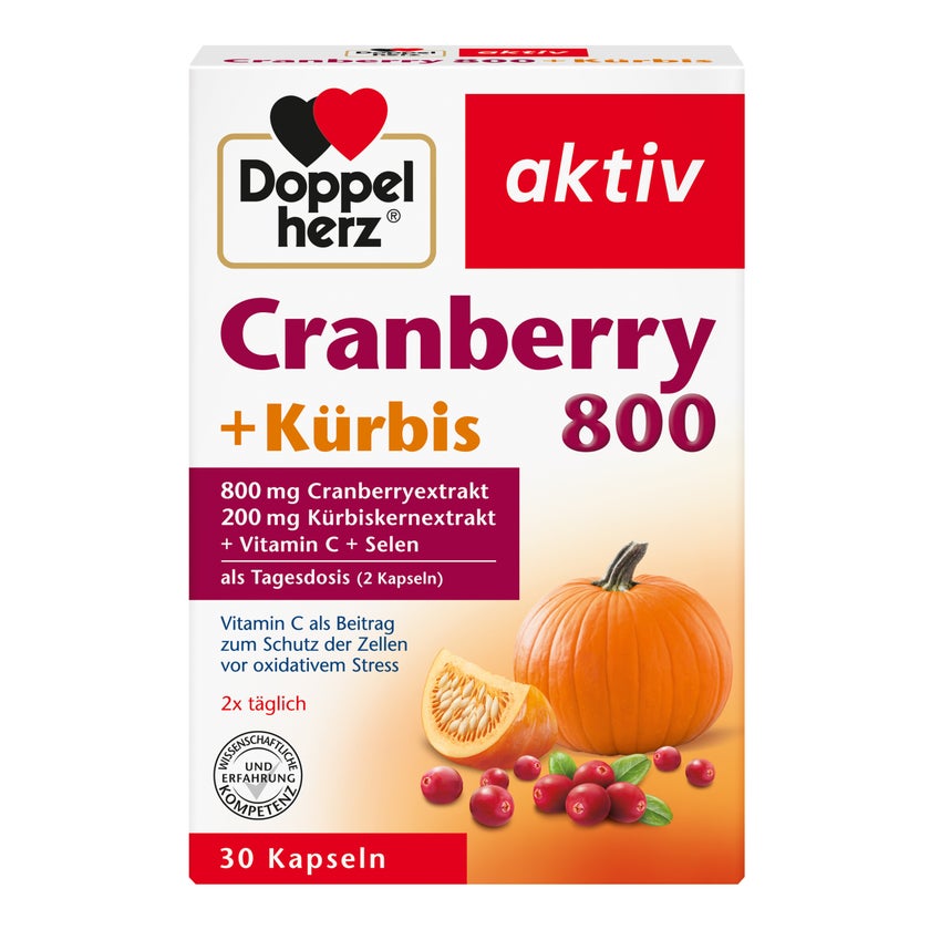 Doppelherz Cranberry + Kürbis + Vitamin C + Selen 30 St
