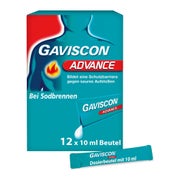 Produktabbildung: GAVISCON Advance Pfefferminz Suspension 12X10 ml