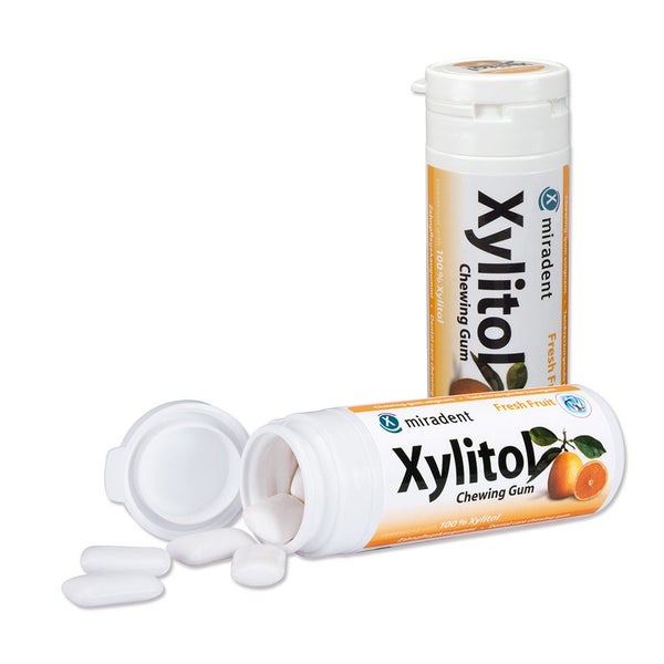 miradent Xylitol Kaugmmis Frucht 30 St