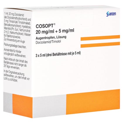 Cosopt 20 Mg/ml + 5 mg/ml Augentropfen 3X5 ml kaufen mit E-Rezept | medpex