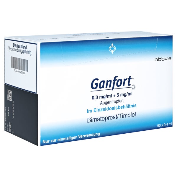 GANFORT 0,3 mg/ml + 5 mg/ml AT im Einzeldosisbeh. 90X0,4 ml